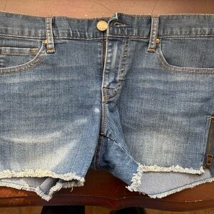 GAP Light Blue Frayed Hem Denim Jean Shorts